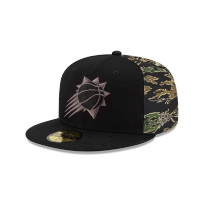 Phoenix Suns Gorra | New Era NBA Camo Panel 59fifty Fitted Cap Mexico - Negros